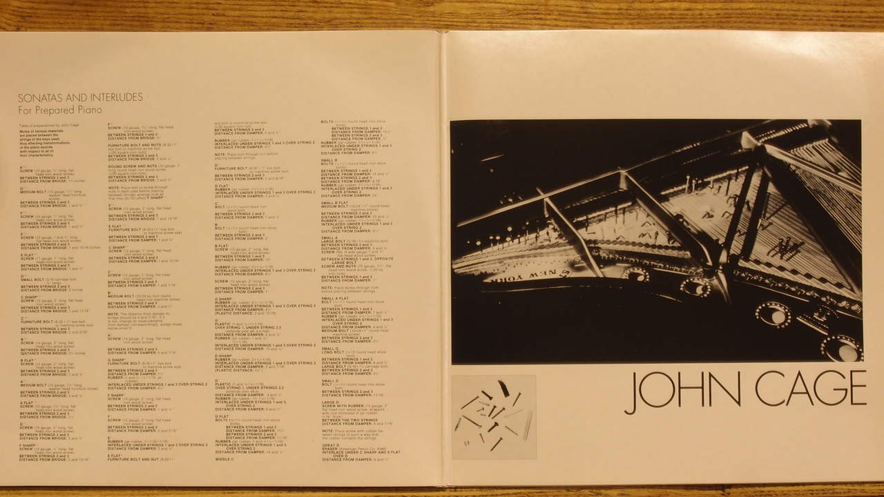 'Sonatas And Interludes for Prepared Piano' & 'Book Of Music for Two Prepared Pianos' (GetBack GET 411) (2 Vinyl)